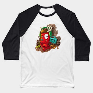 monster red Baseball T-Shirt